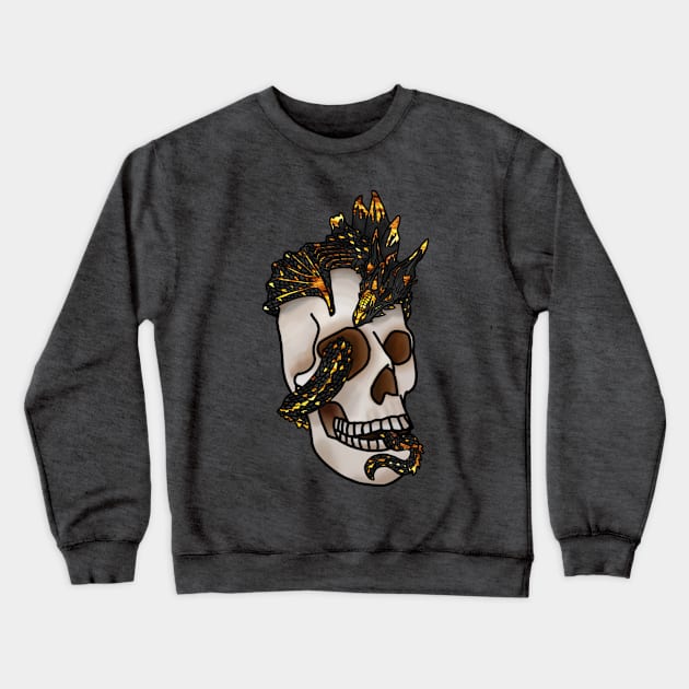 Dragon Skull Crewneck Sweatshirt by LieutenantAmoo